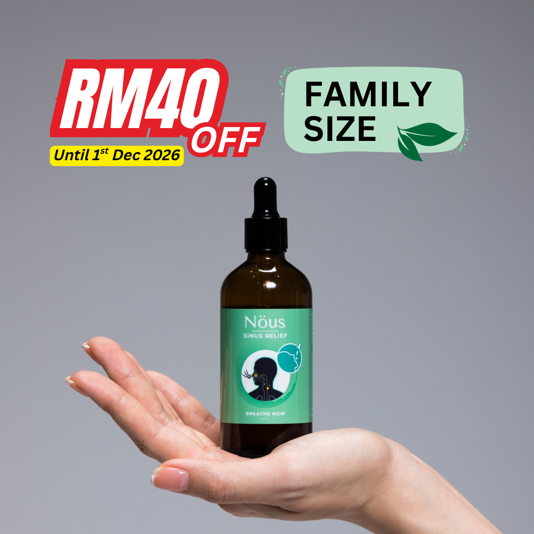 Nöus Sinus Relief Remedy 100ml: Family Size — RM40 OFF + FREE SHIPPING